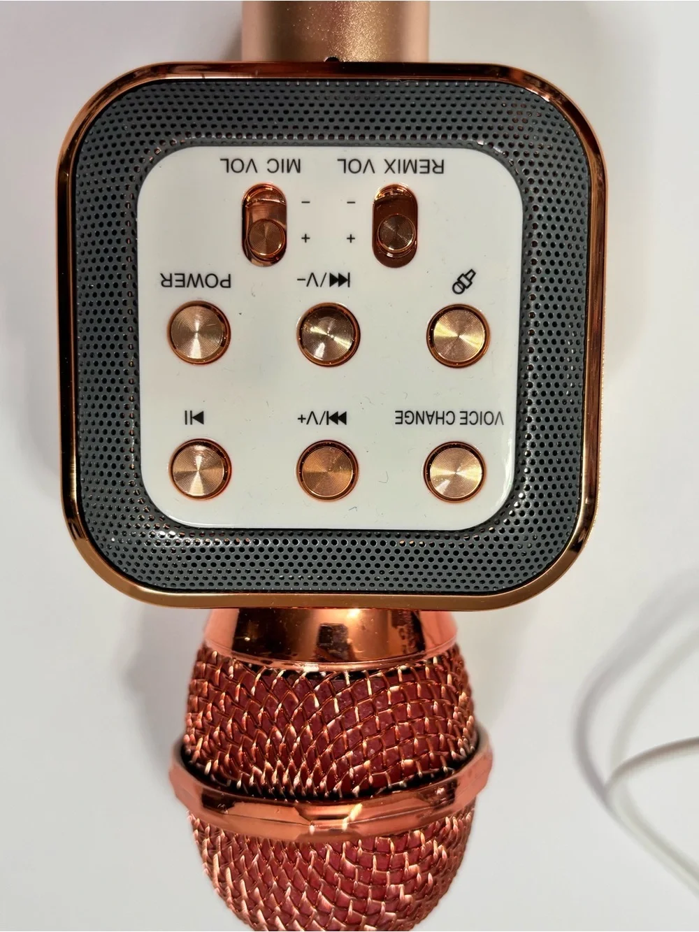 Wireless Bluetooth Karaoke Microphone - Rose Gold Bluetooth Handheld Mic